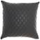 Couture Nat Hide Black Leather 20" Square Throw Pillow