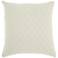 Couture Nat Hide Ivory Leather 20" Square Throw Pillow