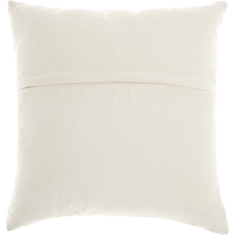 Image 2 Couture Nat Hide Ivory Leather 20" Square Throw Pillow more views