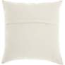 Couture Nat Hide Ivory Leather 20" Square Throw Pillow