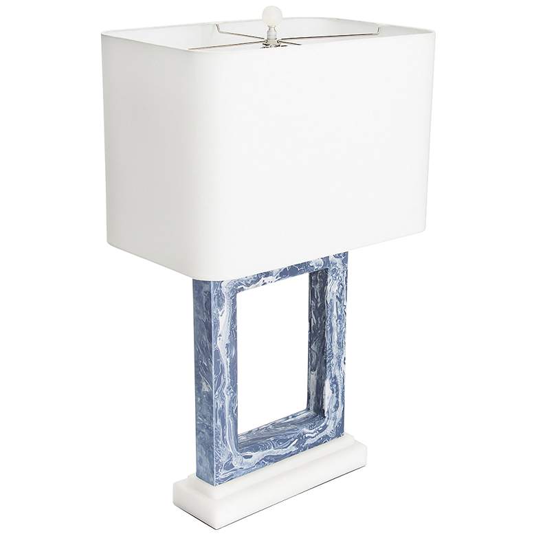 Image 1 Couture Pacific Heights Blue Marble Table Lamp