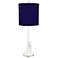 Couture Parrot + Palm Gloss White and Indigo Table Lamp