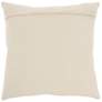 Couture Rug Beige Cowhide Leather 20" Square Throw Pillow