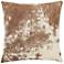 Couture Rug Brown Cowhide Leather 20" Square Throw Pillow