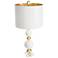 Couture Sheridan White and Gold Leaf Table Lamp