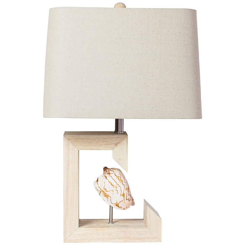 Image 1 Couture Siesta Shell Natural Rubberwood Table Lamp