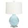 Couture Tilly Gloss Blue Mother Of Pearl Sand Table Lamp