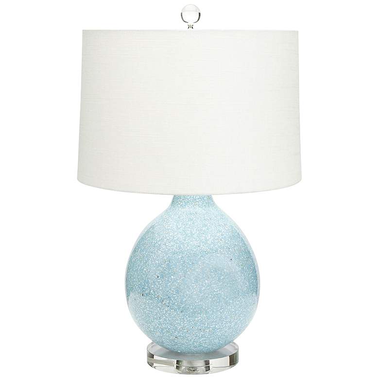 Image 1 Couture Tilly Gloss Blue Mother Of Pearl Sand Table Lamp