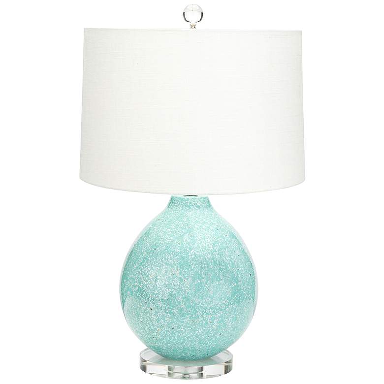 Image 1 Couture Tilly Gloss Green Mother Of Pearl Sand Table Lamp