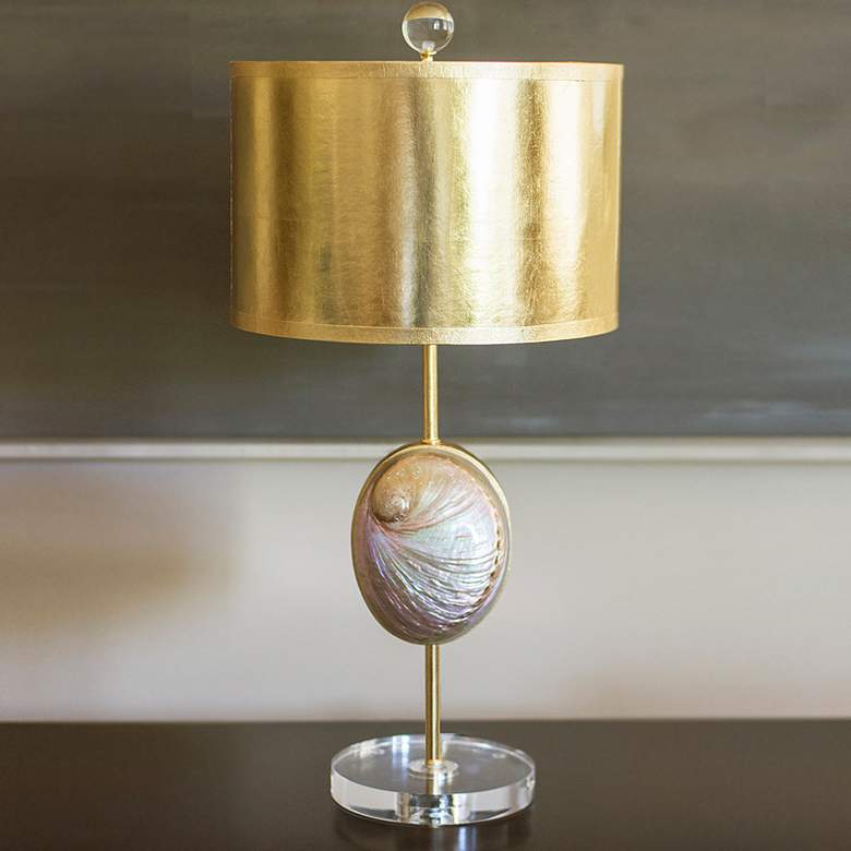 Image 1 Couture Westport Natural Pink Abalone Shell Table Lamp