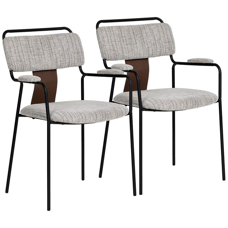 Image 1 Couva Dining Chair (Set of 2) Gray Tweed