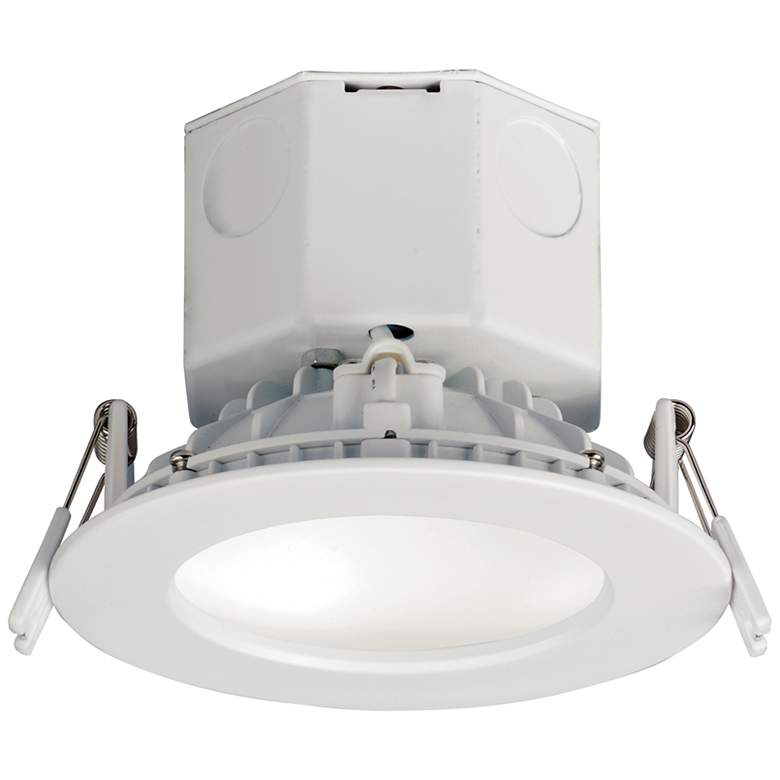 Image 1 Cove 1-Light 4.75" Wide White Flush Mount Light