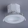 3_Cove 1-Light 4.75" Wide White Flush Mount Light more views