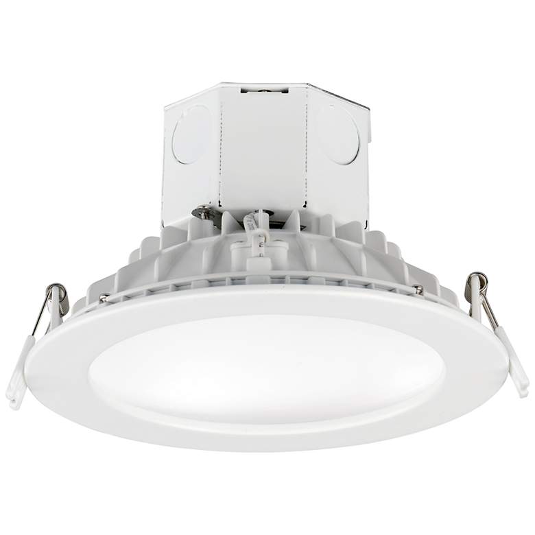 Image 1 Cove 1-Light 6.75" Wide White Flush Mount Light