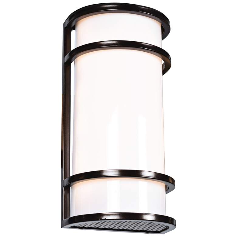 Image 1 Cove 12" High Bronze LED Outdoor Wall Light
