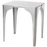 Cove 22.4" Wide Marble Top Sterling Side Table
