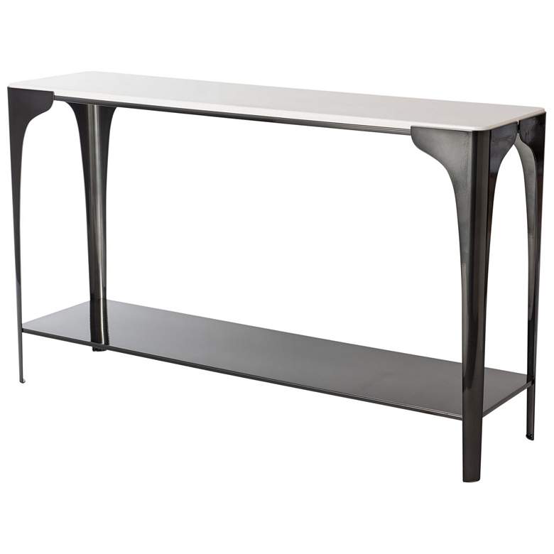 Image 1 Cove 54.4 inch Wide Marble Top Ink Console Table
