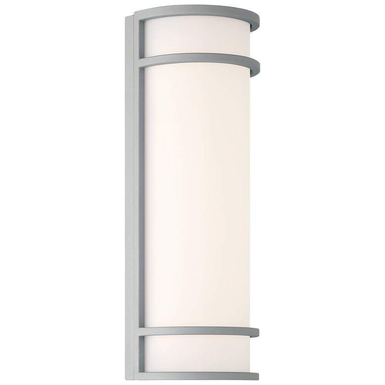 Image 1 Cove 6.25" Dual Voltage Satin LED Outdoor Wall Sconce