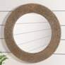 Cove Natural Jute Rope 26" Round Wall Mirror