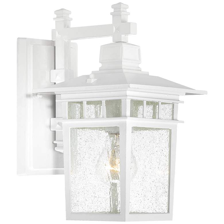 Image 1 Cove Neck - 1 Light - 12 in. - Outdoor Lantern with Clear Seed Glass