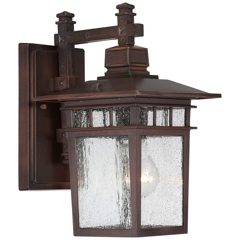 Image 1 Cove Neck - 1 Light - 12 in. - Outdoor Lantern with Clear Seed Glass