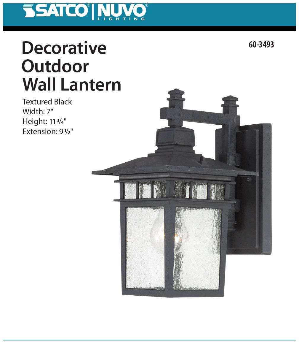 Image 2 Cove Neck - 1 Light - 12 in. - Outdoor Lantern with Clear Seed Glass more views