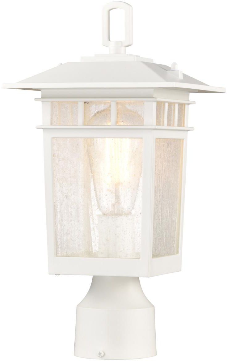 Image 3 Cove Neck 13 3/4" High White Outdoor Post Light