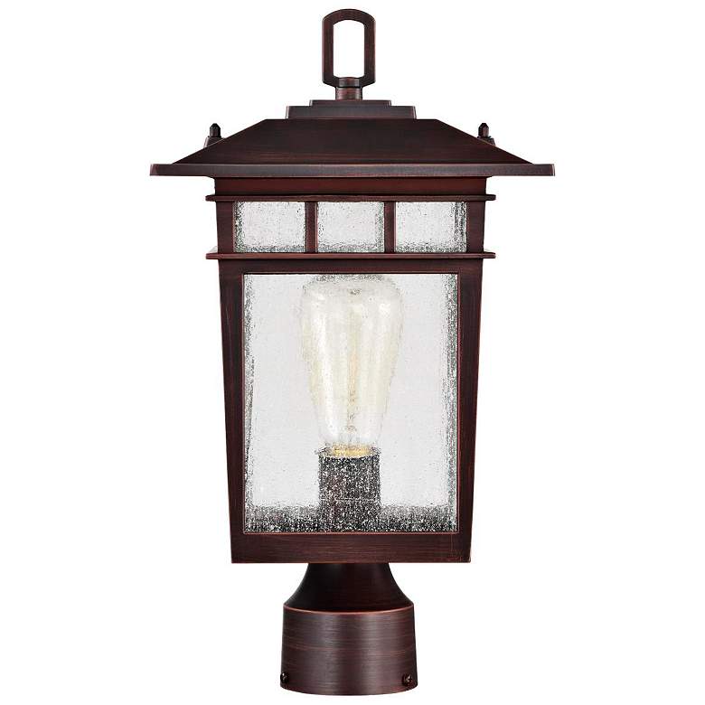 Image 4 Cove Neck 16" High Rustic Bronze Outdoor Post Light more views