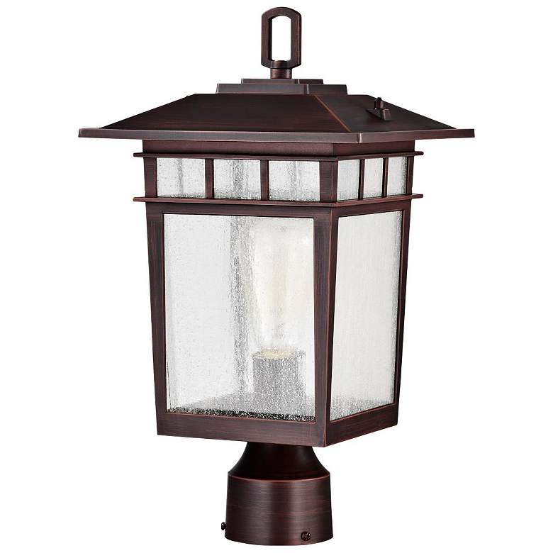 Image 5 Cove Neck 16" High Rustic Bronze Outdoor Post Light more views