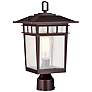 Thumbnail2 of Cove Neck Outdoor Large Post Lantern; 1 Light; Rustic Bronze Finish