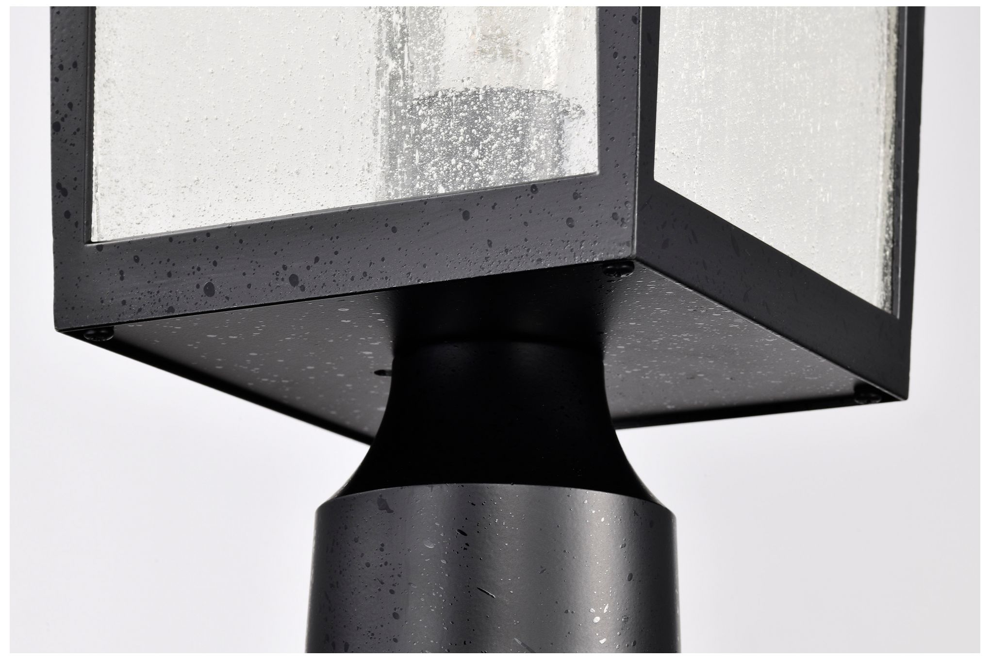 Cove Neck Outdoor Large Post Lantern; 1 Light; Textured Black Finish