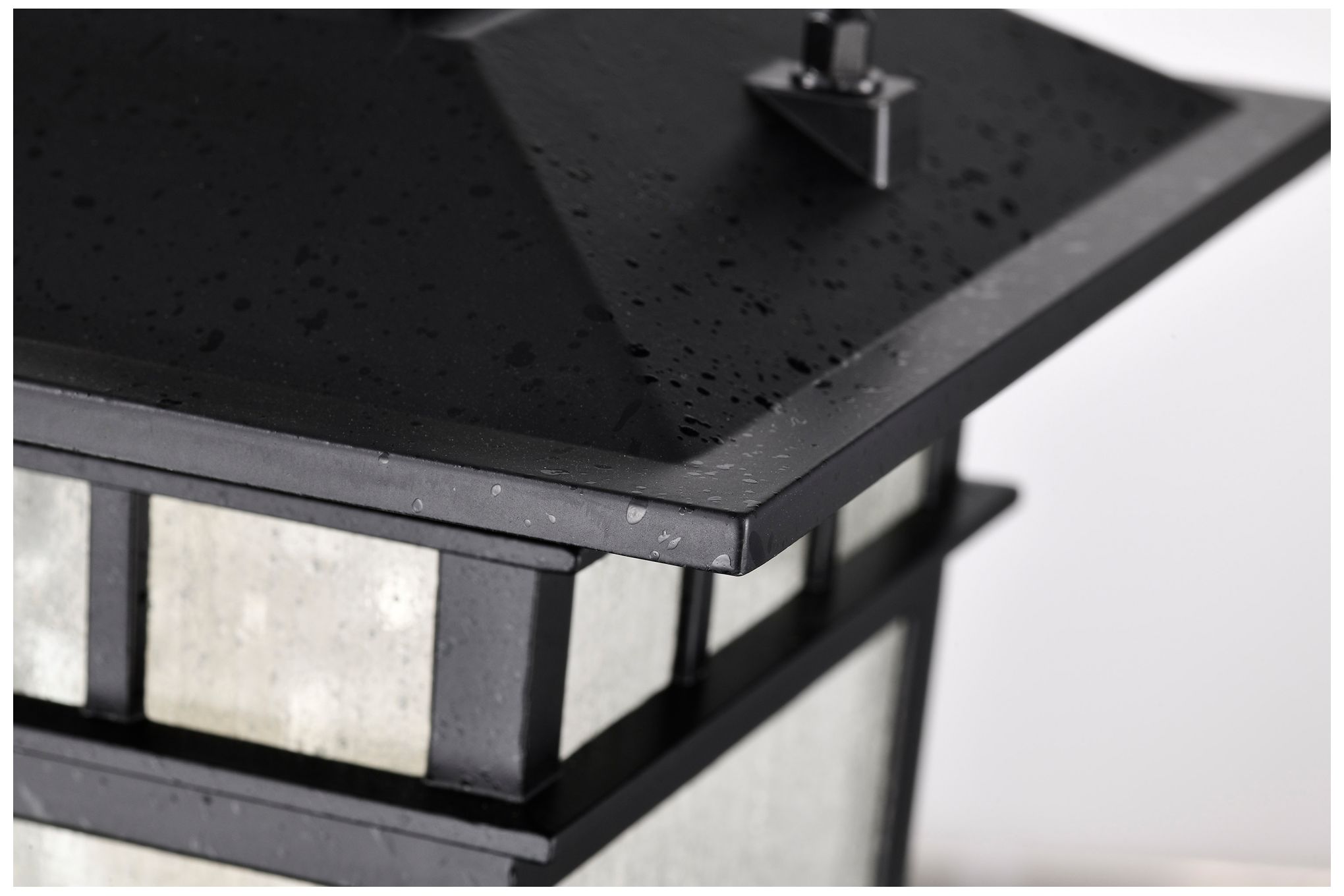 Image 6 Cove Neck Outdoor Small Post Lantern; 1 Light; Textured Black Finish more views