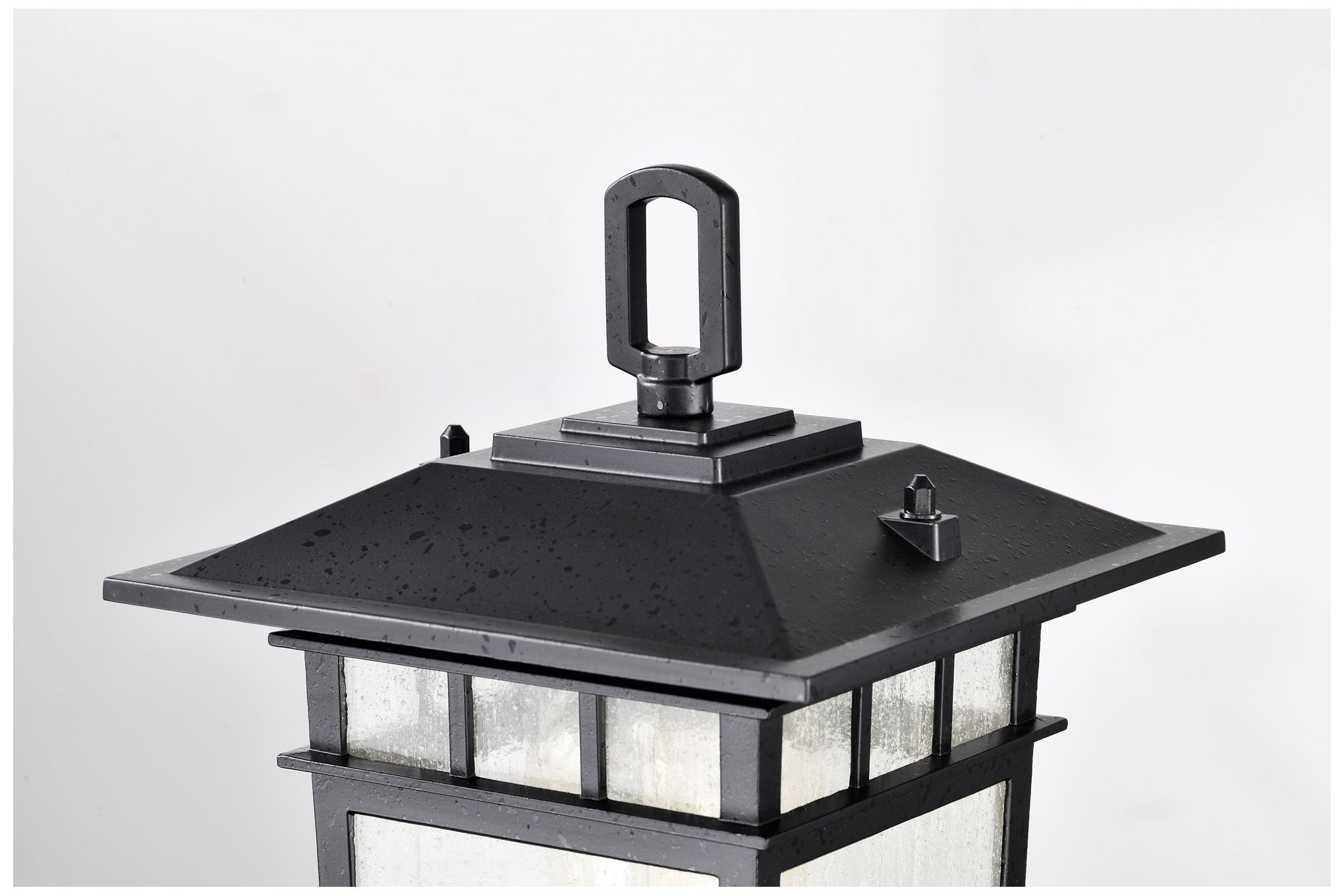 Image 7 Cove Neck Outdoor Small Post Lantern; 1 Light; Textured Black Finish more views