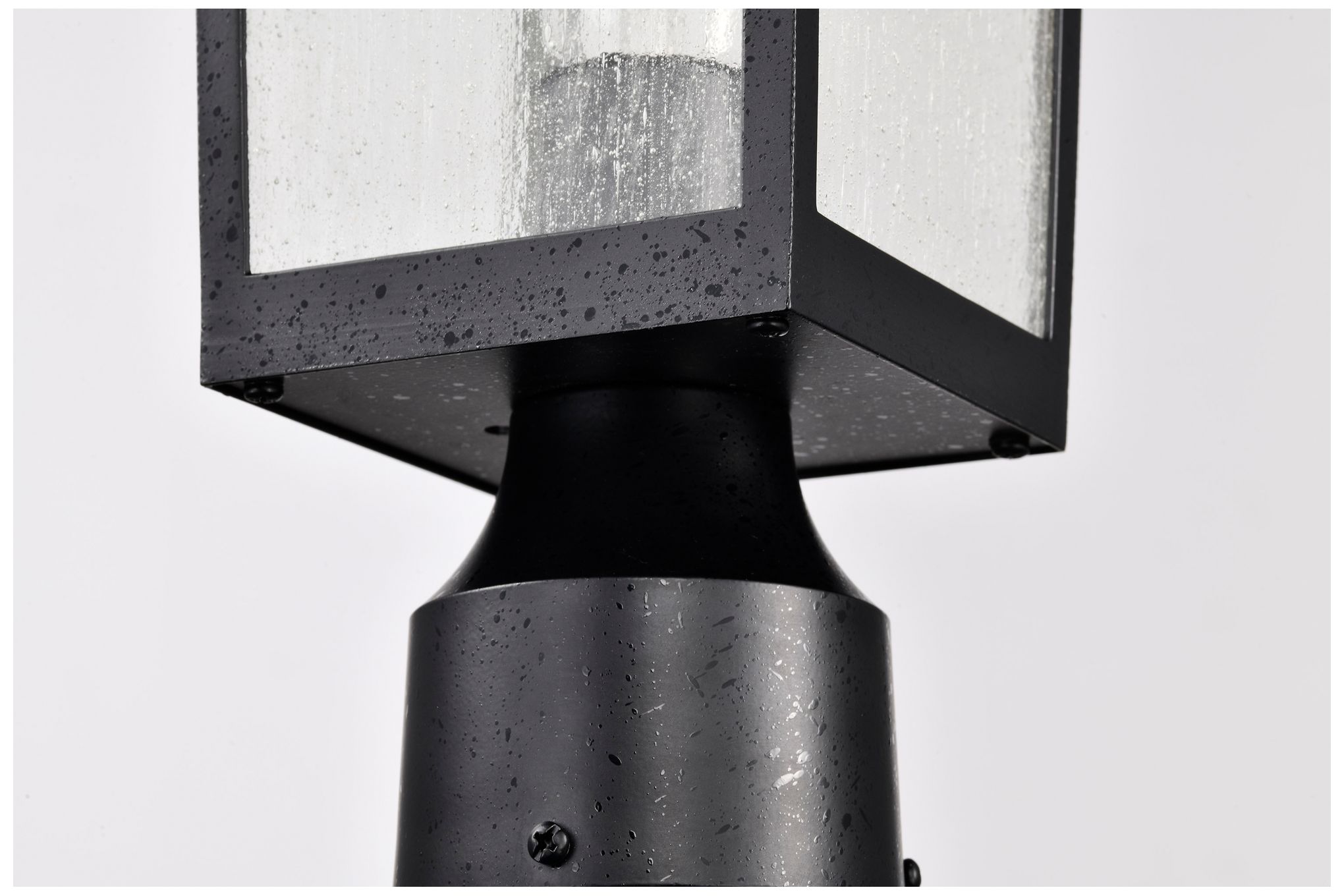 Cove Neck Outdoor Small Post Lantern; 1 Light; Textured Black Finish