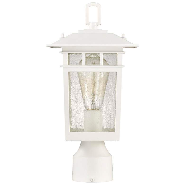 Image 5 Cove Neck Outdoor Small Post Lantern; 1 Light; White Finish more views