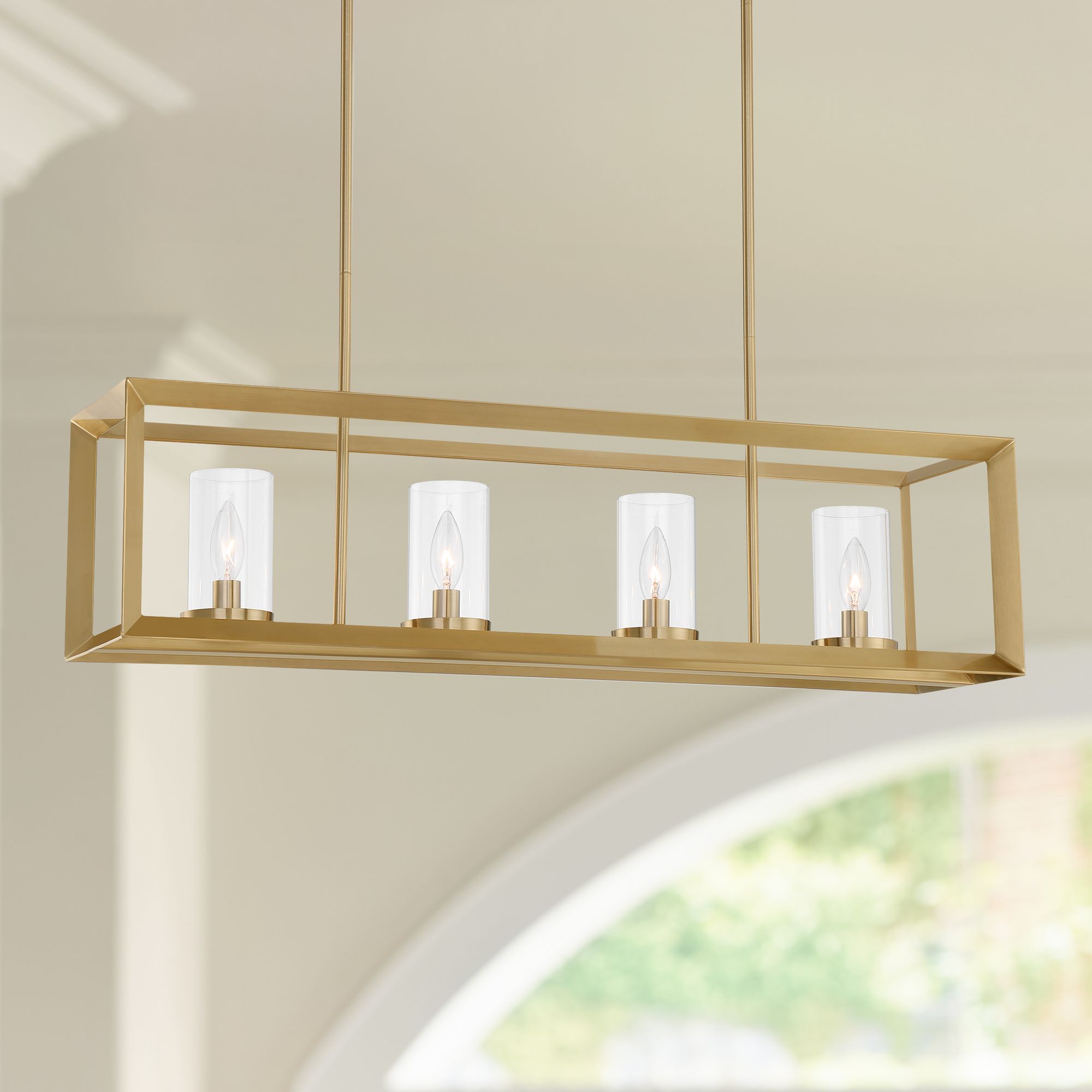 lamps plus rectangular chandelier