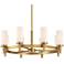 Covel 27 3/4" Wide Warm Brass Wagon Wheel 8-Light Chandelier