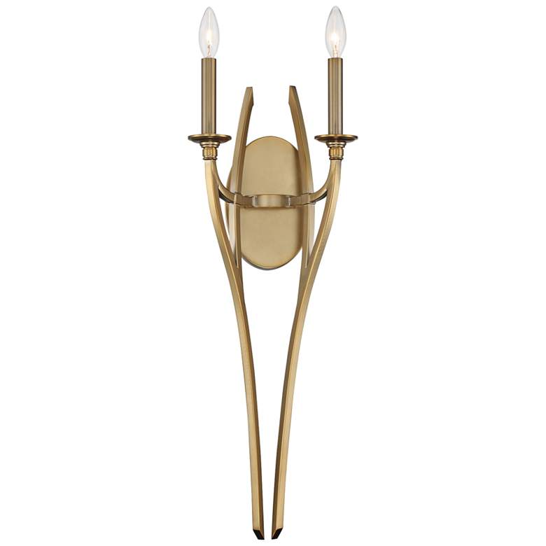 Image 1 Covent Park 27 1/2 inch High 2-Light Honey Gold Wall Sconce