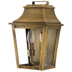 Coventry 2-Light Aged Brass Pocket Wall Light