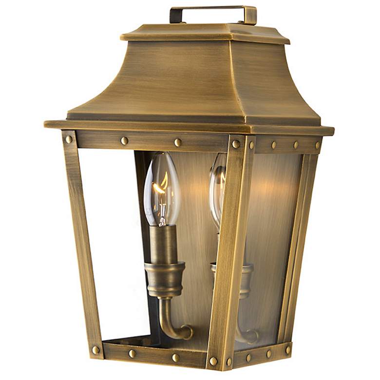 Image 2 Coventry 2-Light Aged Brass Pocket Wall Light more views