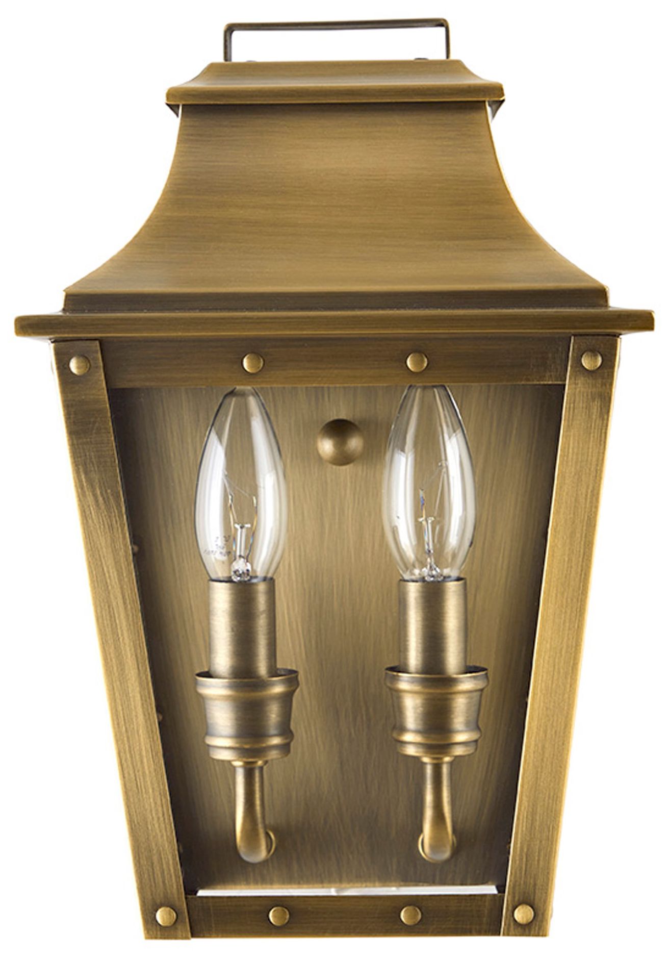 Image 3 Coventry 2-Light Aged Brass Pocket Wall Light more views