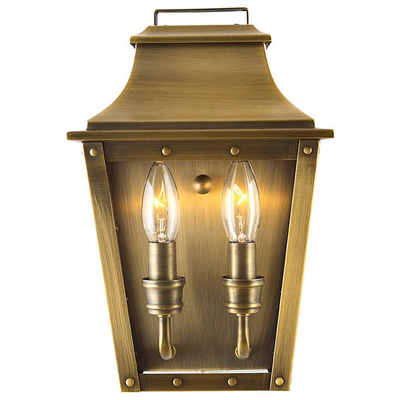 Image 4 Coventry 2-Light Aged Brass Pocket Wall Light more views