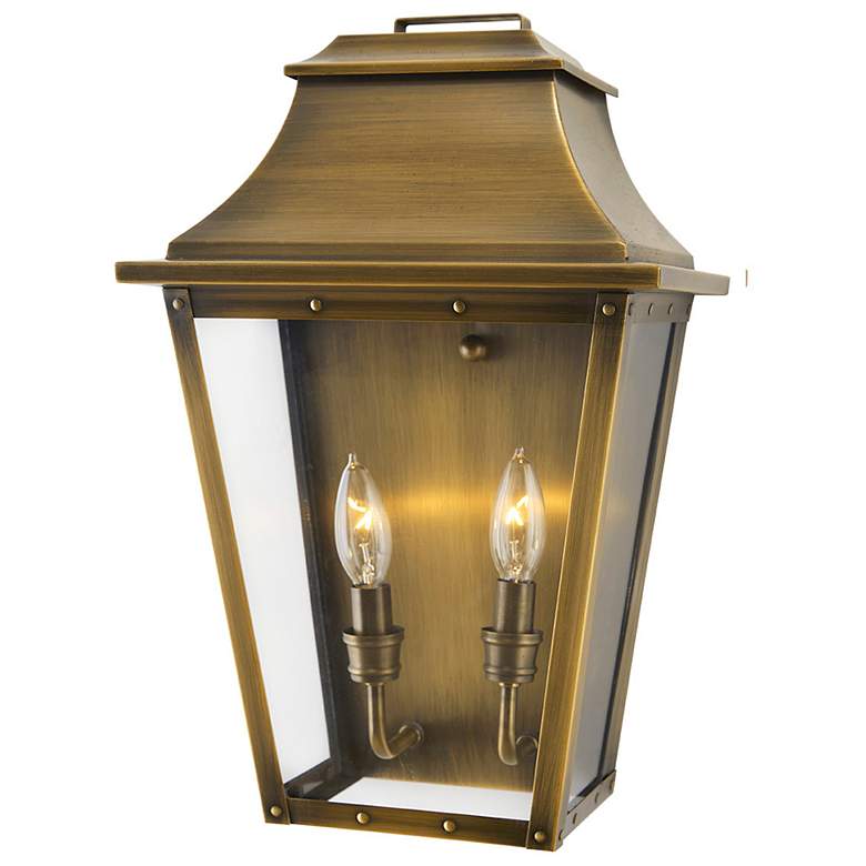 Image 1 Coventry 2-Light Aged Brass Pocket Wall Light