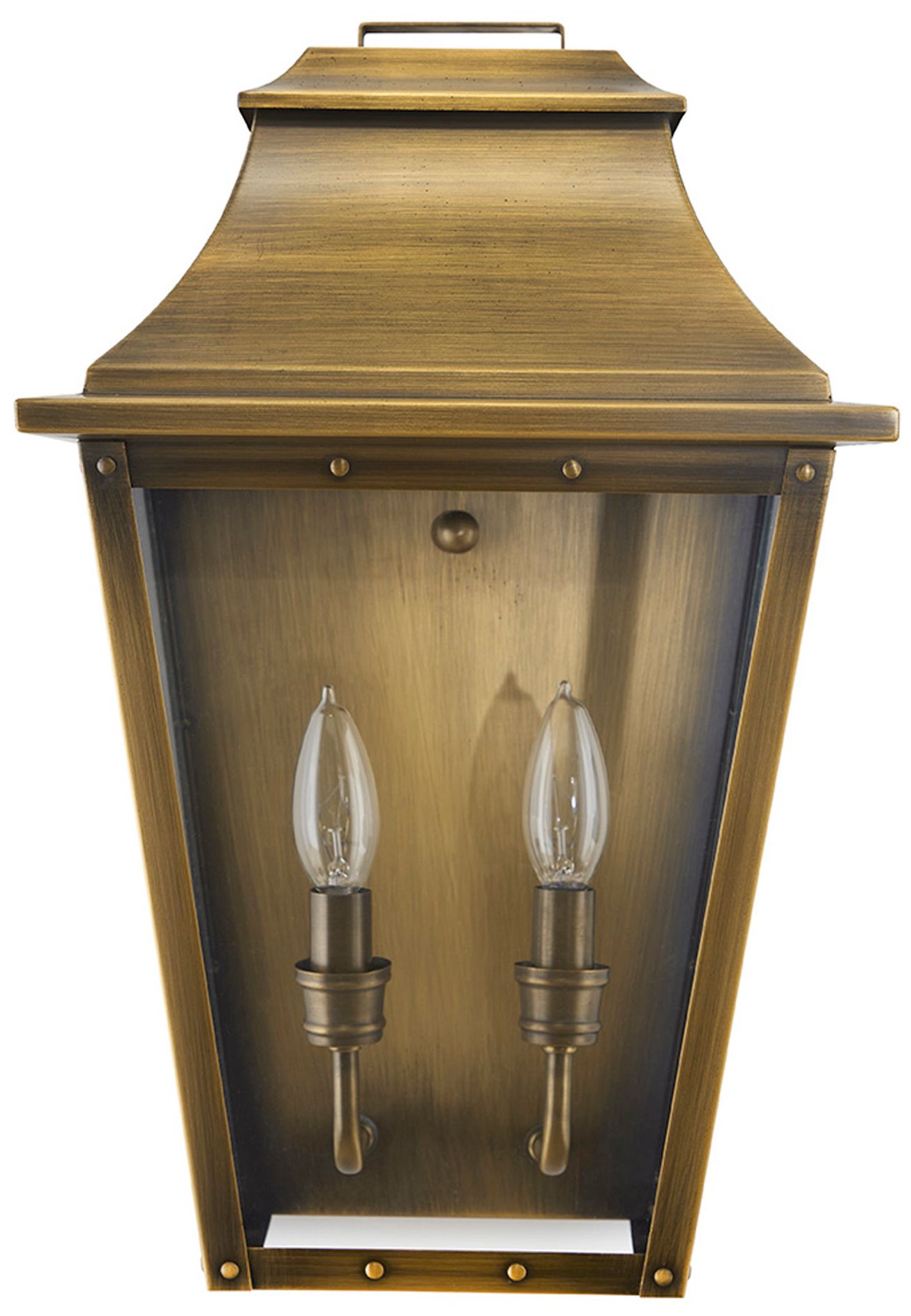 Image 2 Coventry 2-Light Aged Brass Pocket Wall Light more views