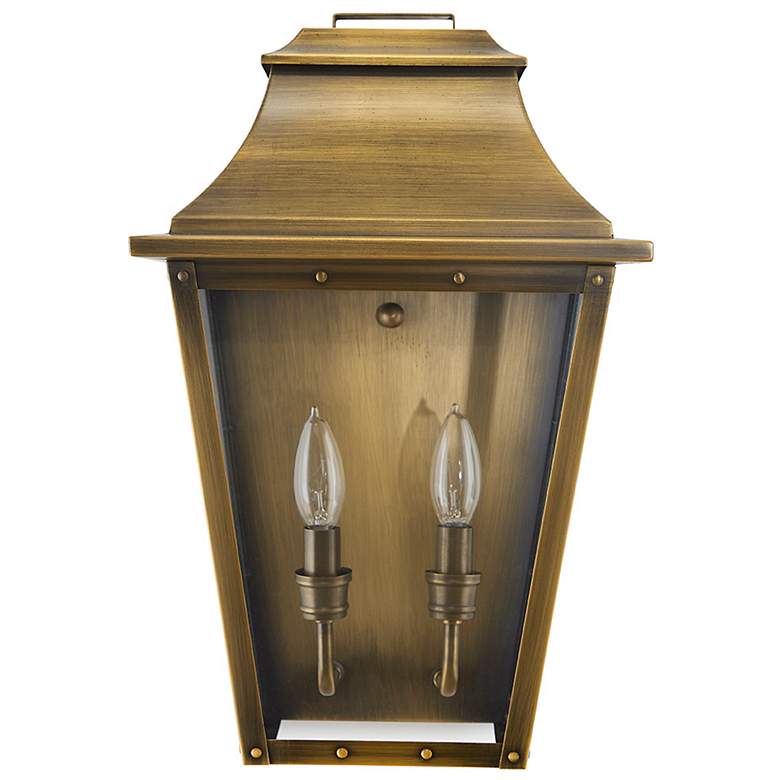 Image 2 Coventry 2-Light Aged Brass Pocket Wall Light more views