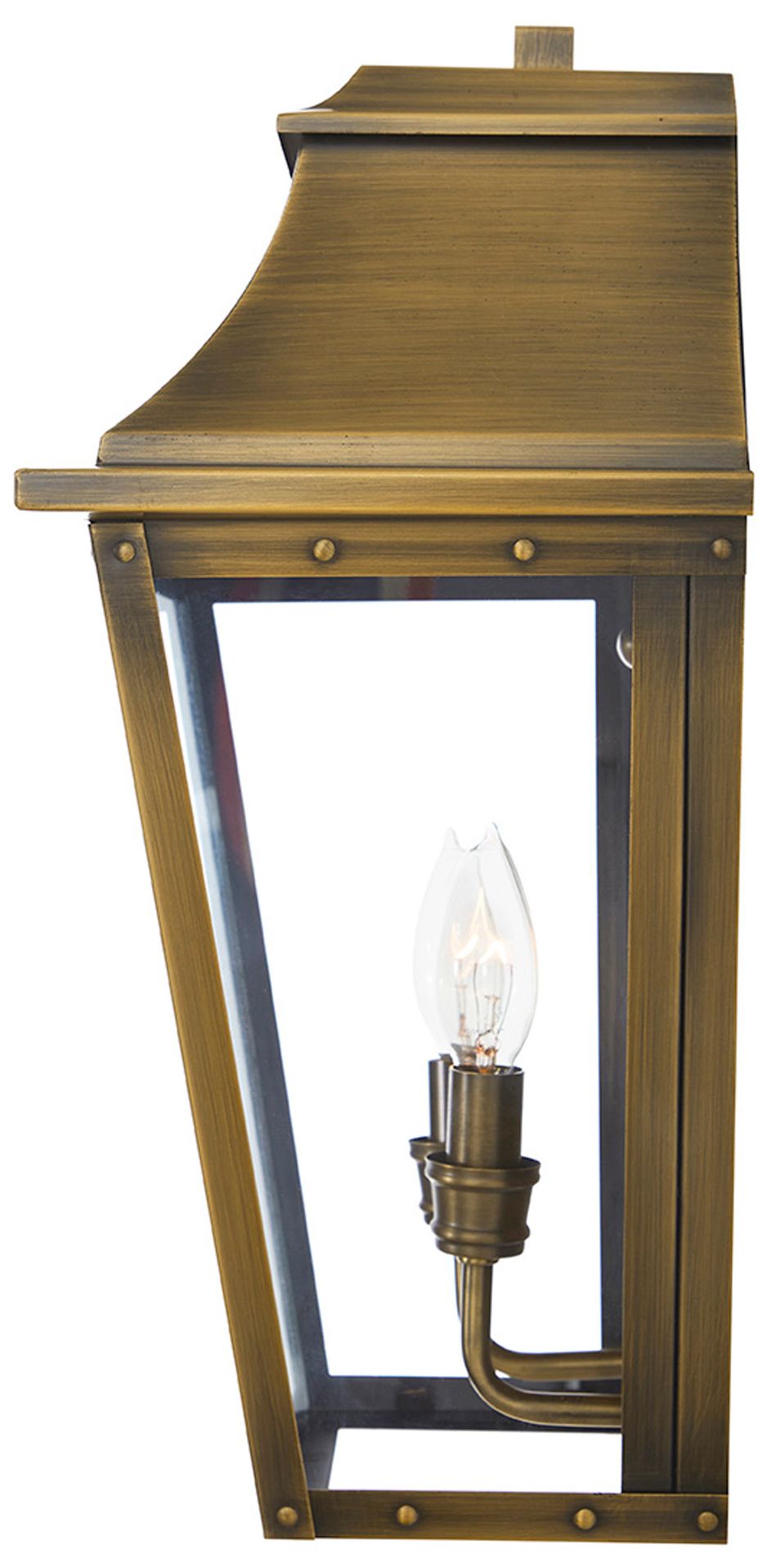 Image 4 Coventry 2-Light Aged Brass Pocket Wall Light more views