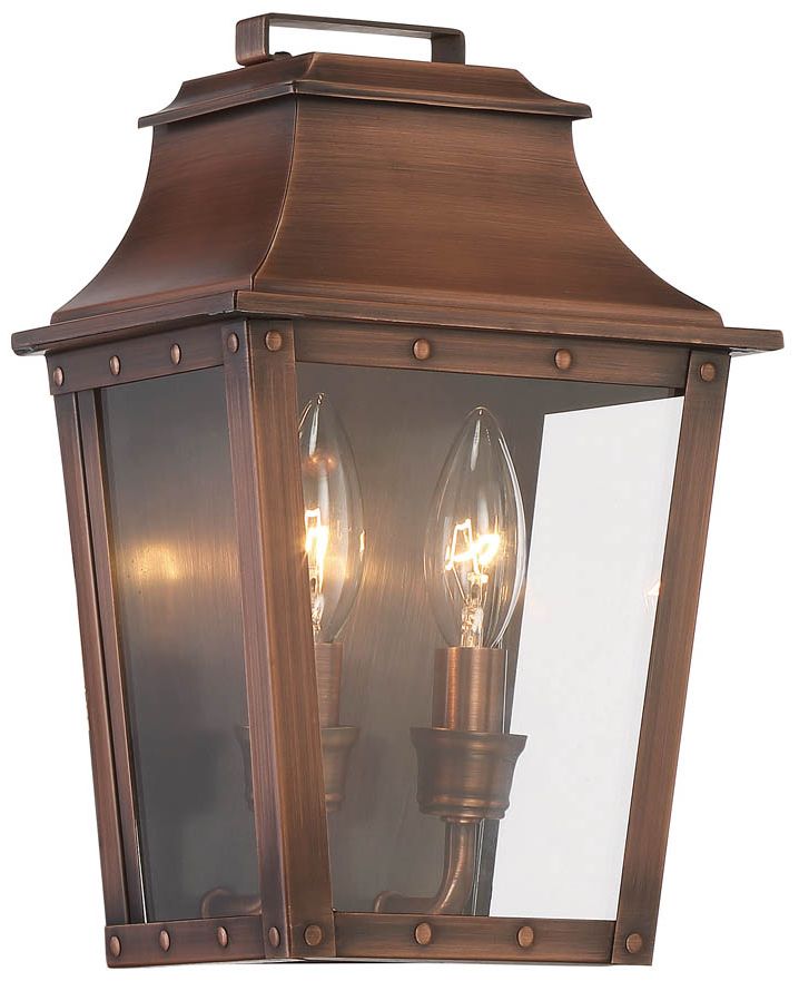 Image 4 Coventry 2-Light Copper Patina Pocket Wall Light more views