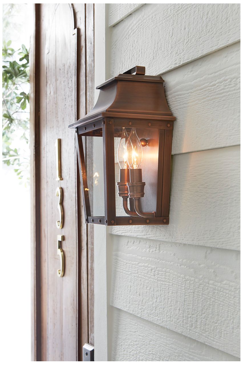 Image 7 Coventry 2-Light Copper Patina Pocket Wall Light more views