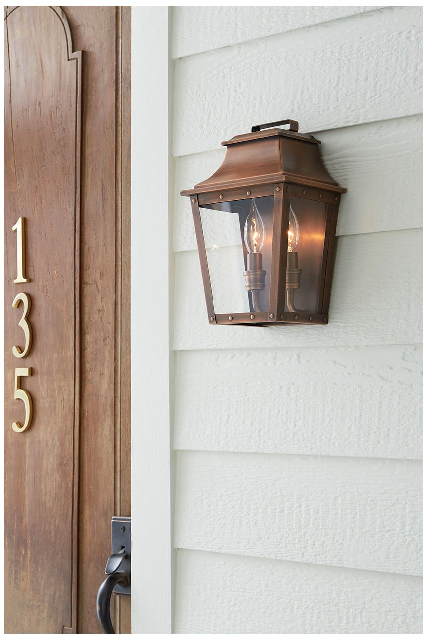 Coventry 2-Light Copper Patina Pocket Wall Light