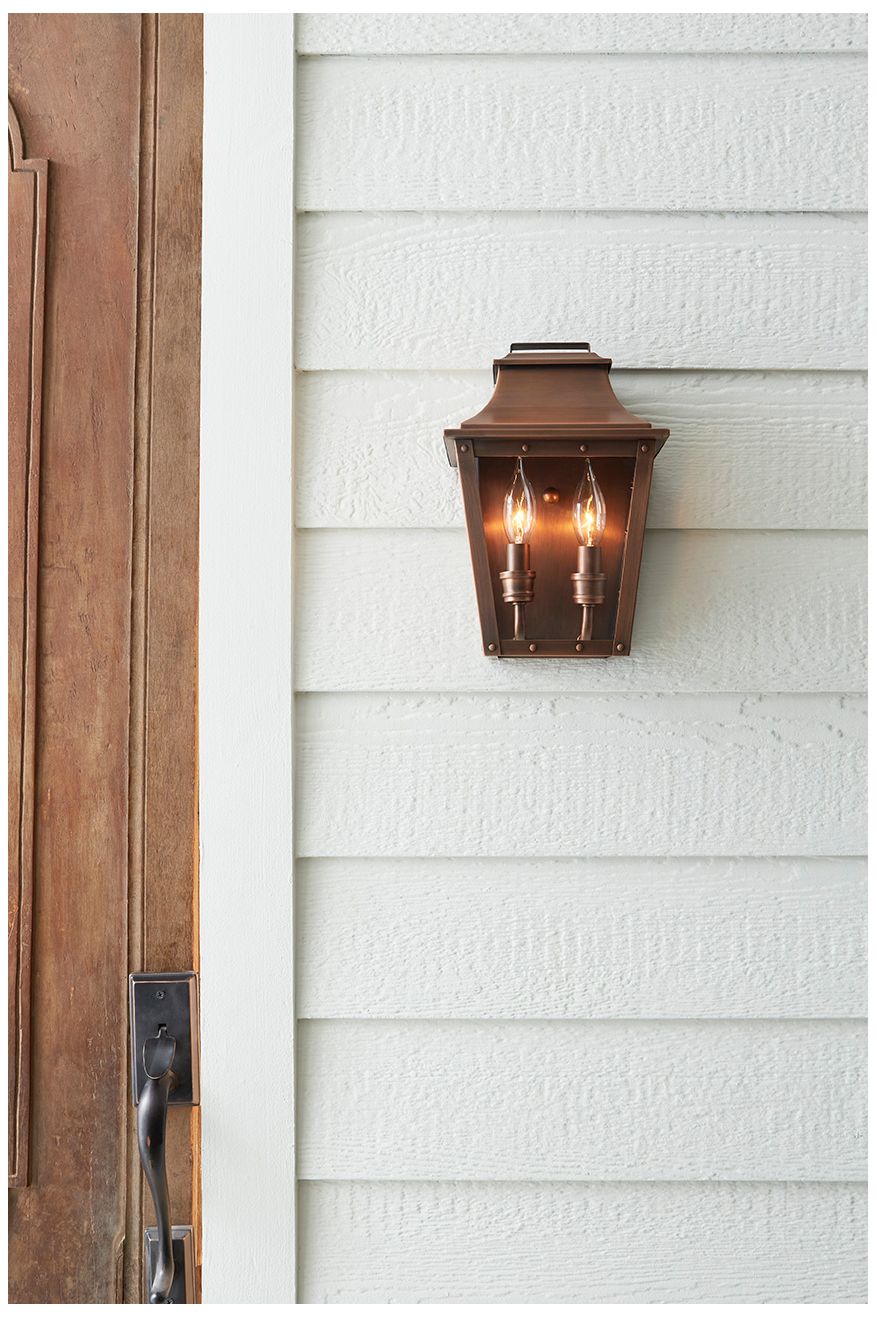 Coventry 2-Light Copper Patina Pocket Wall Light